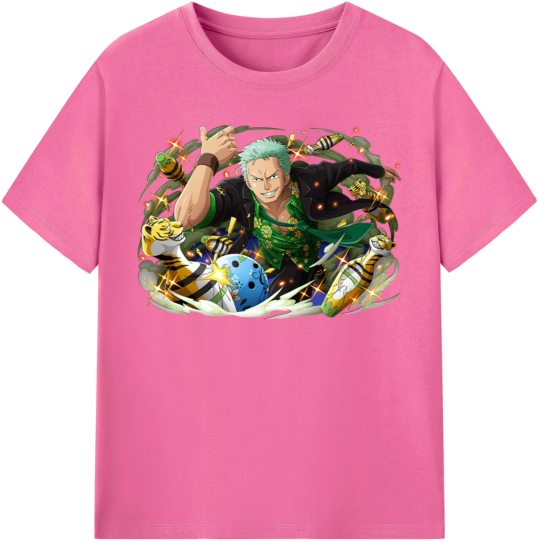 ワンピース ロロノア・ゾロ ONE PIECE Roronoa Zoro レディースカジュアルプリントTシャツ（綿100％）